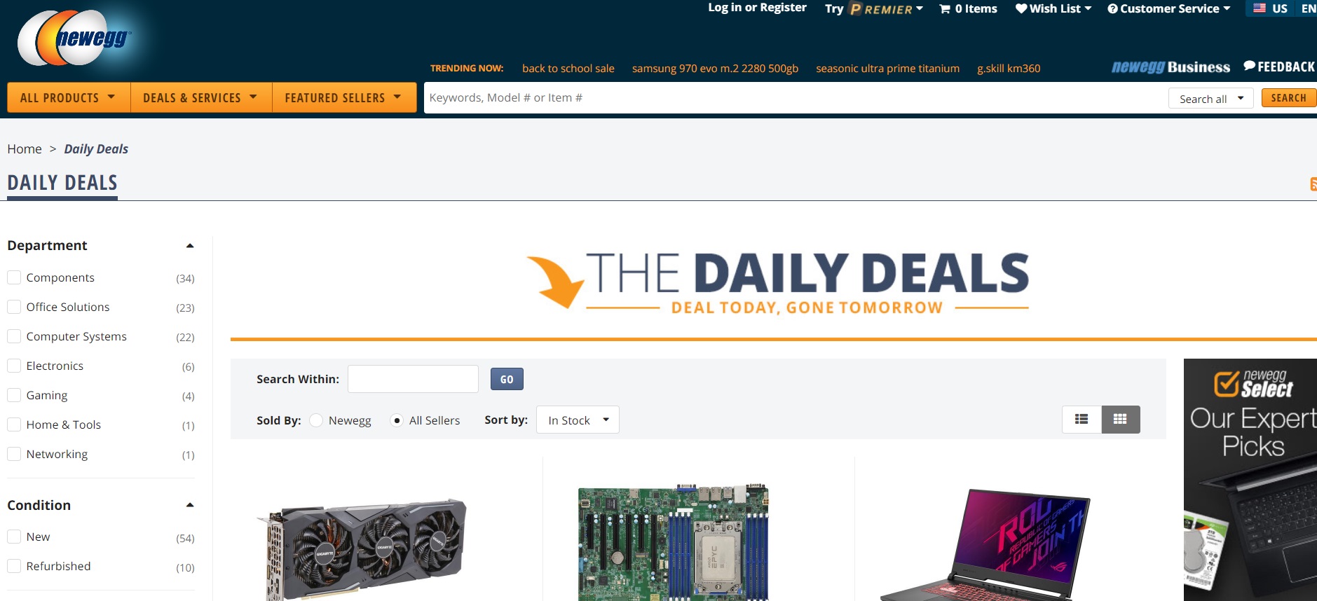 pc parts on sale