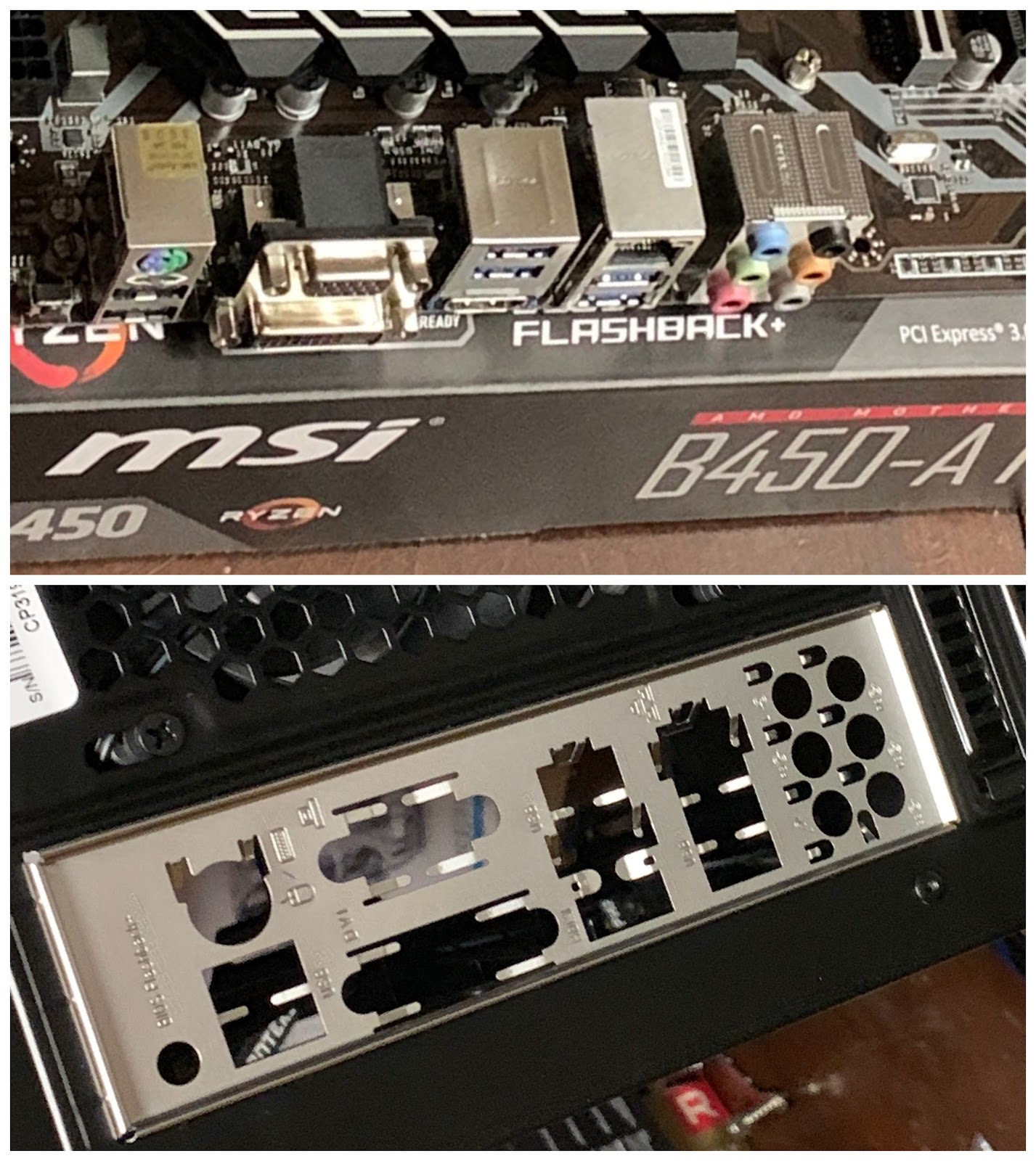 installing the motherboard and matching it with io shield