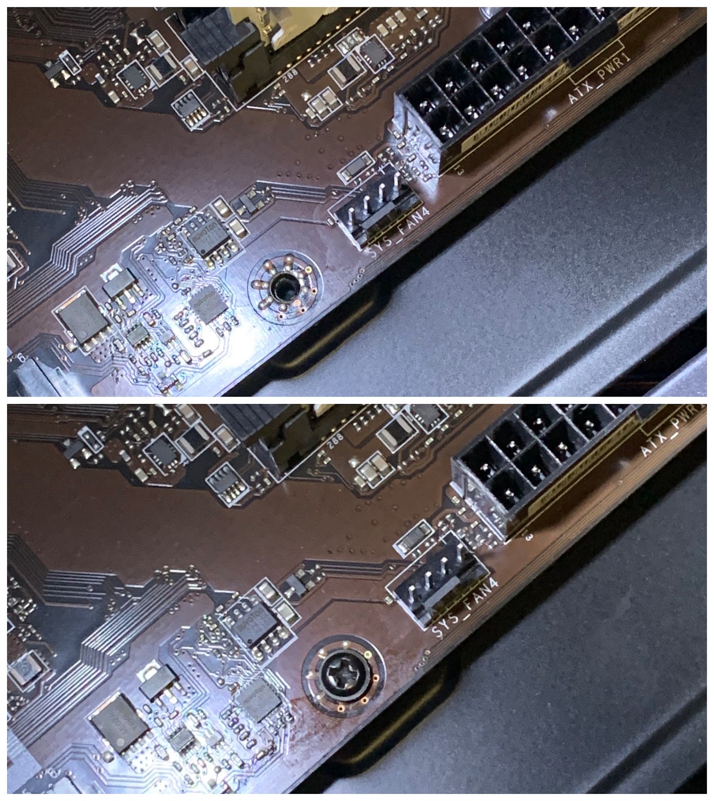 screwing in your motherboard