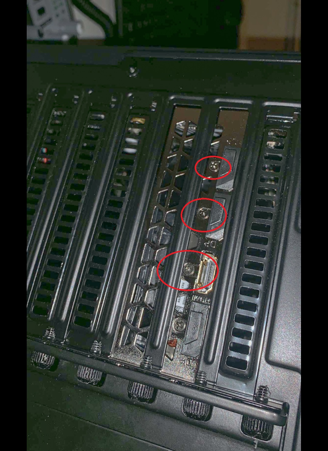 securing GPU with screws