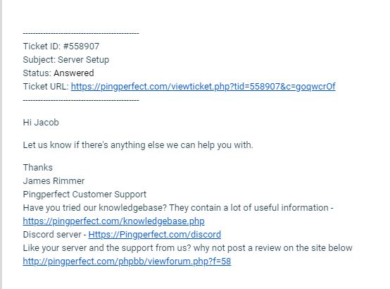 pingperfect support